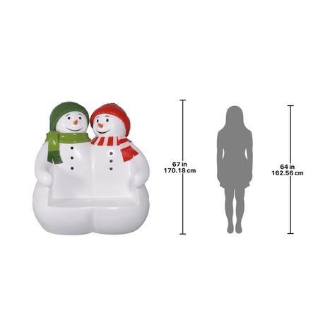 Design Toscano Powder Pals Holiday Snowman Bench NE160250